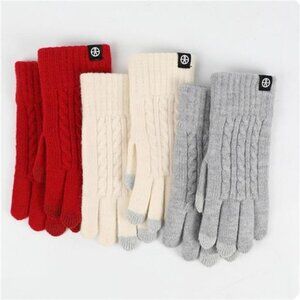 Cable Knit Touchscreen Gloves